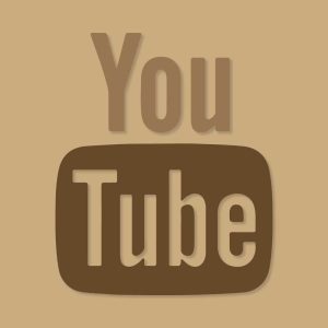 YouTube Aesthetic Logo Brown Vector