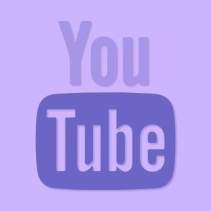 YouTube Aesthetic Logo Lilac Vector