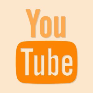 YouTube Aesthetic Logo Orange Vector
