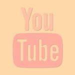 YouTube Aesthetic Logo Peach Vector