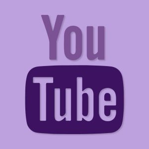 YouTube Aesthetic Logo Purple Vector