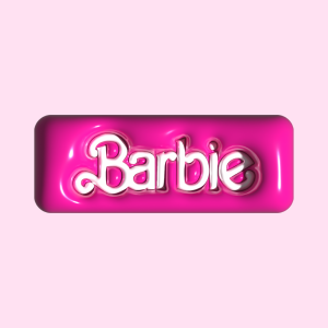 Barbie 3d Bar Logo Vector