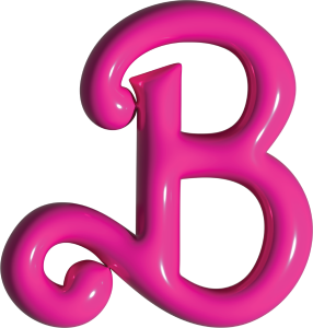 Barbie B Letter Logo Vector