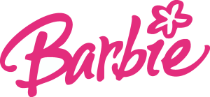 Barbie Text with Star Logo Vector