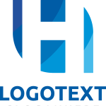 Blue with letter H Logo Vector