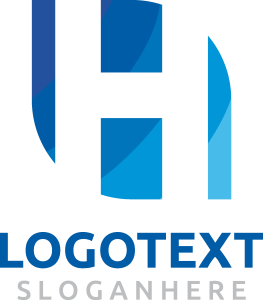 Blue with letter H Logo Vector