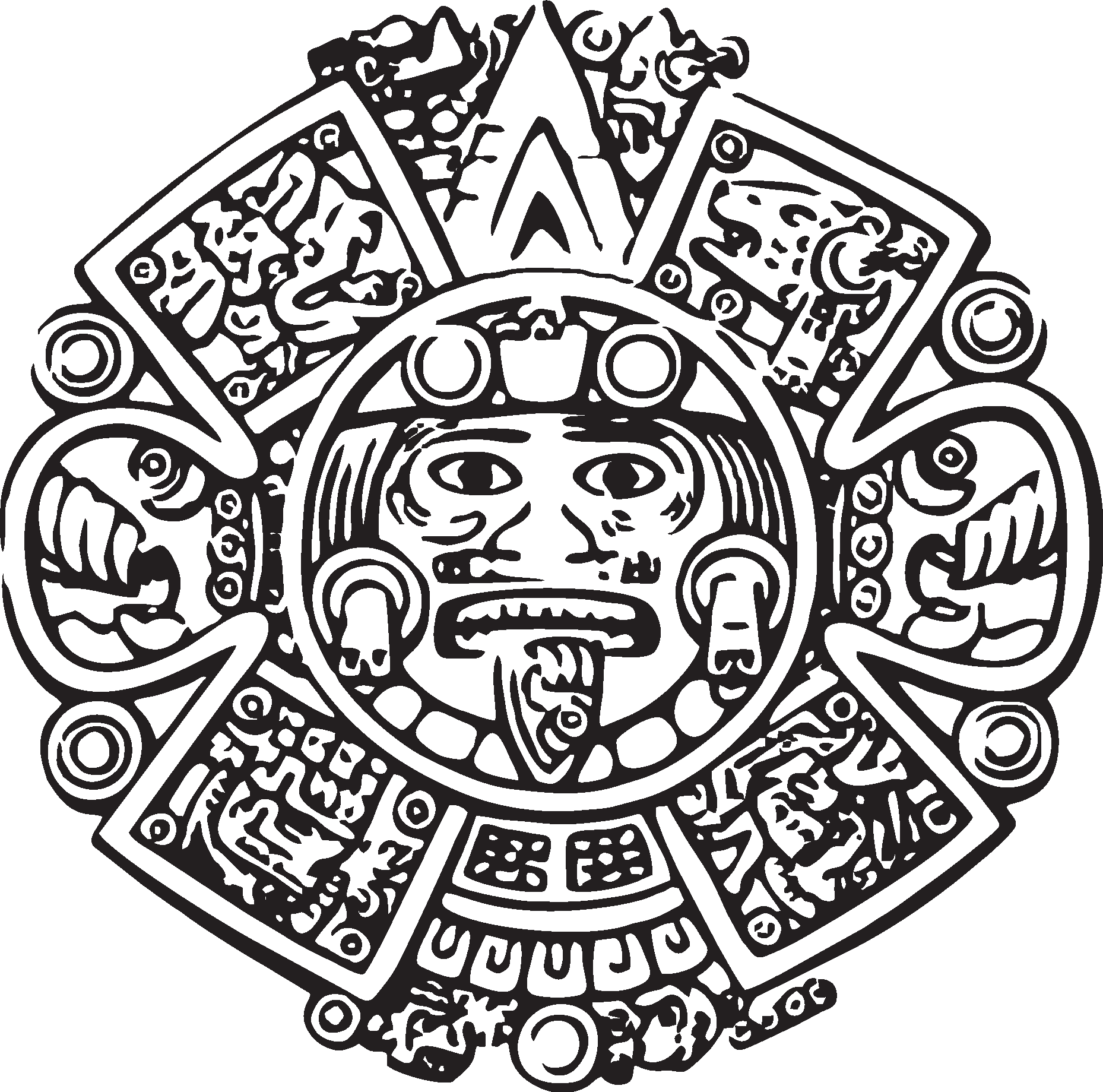 Calendario Azteca (cara) Logo Vector (.Ai .PNG .SVG .EPS Free Download)