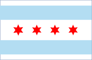 Chicago Flag Logo Vector