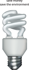 Compact Fluorescent Lightbulb Logo Vector