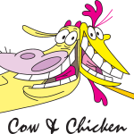 Cow & Chicken Logo Vector