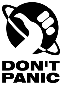 Don’t Panic – Hitchhiker’s Guide To The Galaxy Logo Vector