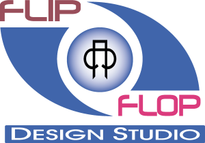 Flip Flop Design Studio Logo Vector