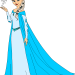 Frozen Queen Elsa Logo Vector