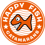 Happy Fish Catamarans Logo Vector