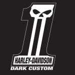 Harley Davidson Dark Custom Logo Vector