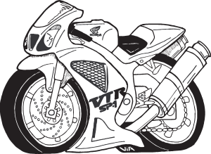 Honda Vtr Caricature Logo Vector