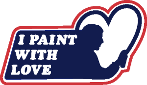 I Paint With Love Logo Vector