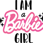 I am Barbie Girl Logo Vector