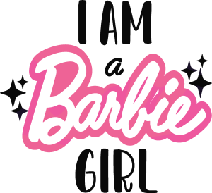 I am Barbie Girl Logo Vector