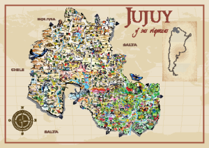 Jujuy Turismo Map Art Logo Vector