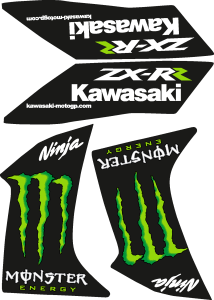 Kawasaki Ninja Monster Logo Vector