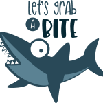 LET’S GRAB A SHARK BITE Logo Vector