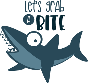 LET’S GRAB A SHARK BITE Logo Vector