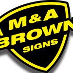 M & A Brown Signs Logo Vector