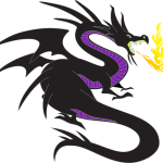 Maleficent Dragon Logo Vector