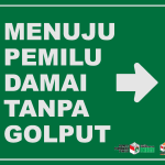 Menuju Pemilu Damai Golput Logo Vector