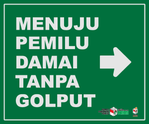 Menuju Pemilu Damai Golput Logo Vector