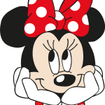 Minnie Mouse With Hands Logo Vector