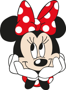 Minnie Mouse With Hands Logo Vector