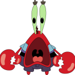 Mr Krabs Jaw Drop Logo Vector