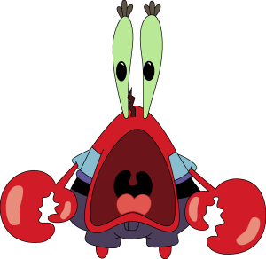 Mr Krabs Jaw Drop Logo Vector