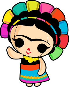 Muneca Maria Frida Kahlo Logo Vector