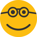 Nerd Emoji Logo Vector