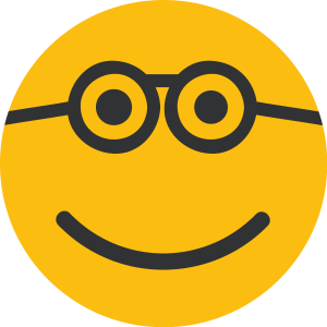 Nerd Emoji Logo Vector