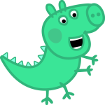 Peppa Pig George Dinosaur Logo Vector