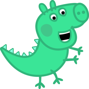 Peppa Pig George Dinosaur Logo Vector