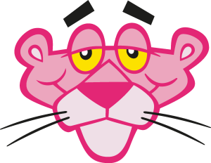 Pink Panther Roofing Logo Vector