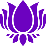 Purple lotus Icon Logo Vector