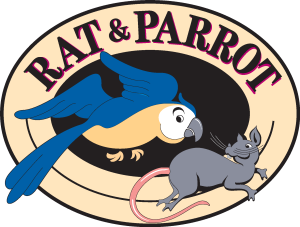 Rat & Parrot Logo Vector