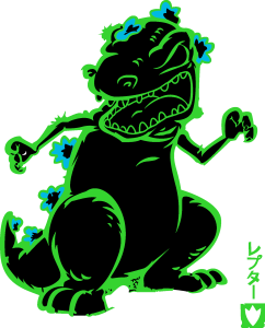 Reptar Neon Logo Vector