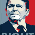 Ronald Reagan Right Poster Logo Vector