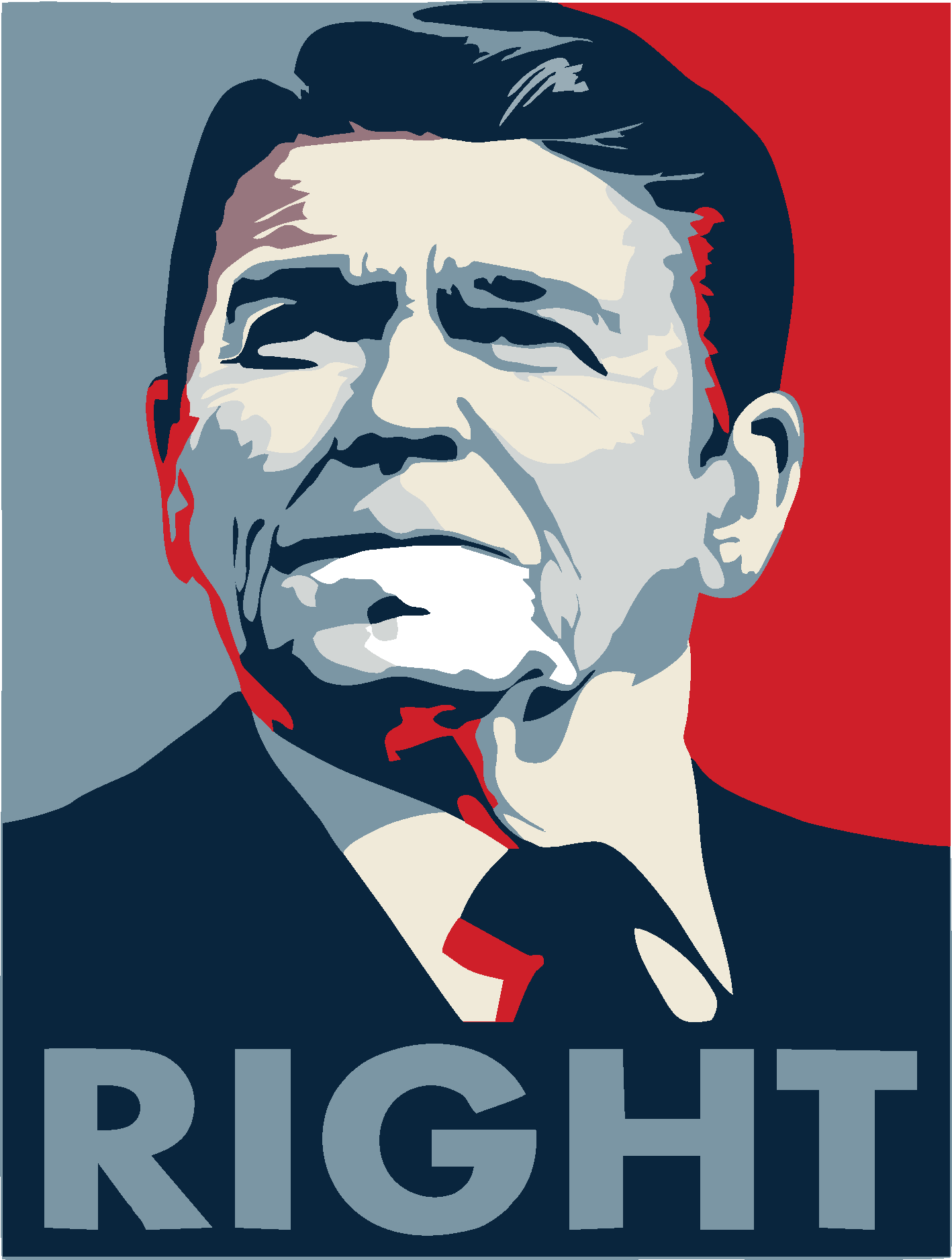Ronald Reagan Right Poster Logo Vector - (.Ai .PNG .SVG .EPS Free Download)