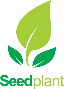 Seed plant green organic Logo Vector