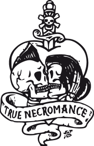 Skull Necroromance Logo Vector