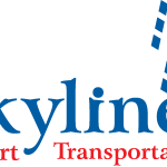 Skyline Airport Transportation Logo Vector