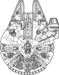 Star Wars Millennium Falcon Logo Vector